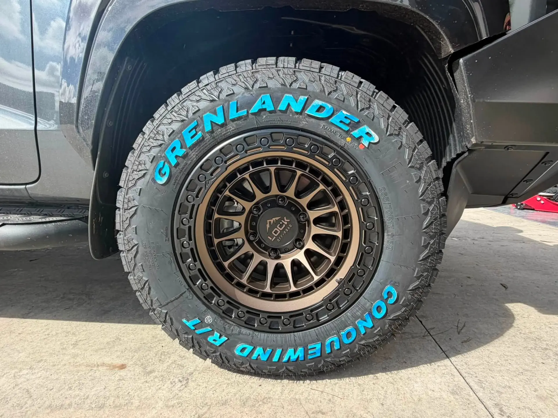 Bronze off-road alloy wheel with a Grenlander all-terrain tyre fitted by Australia's Most Wanted Wheels and Tyres Bathurst