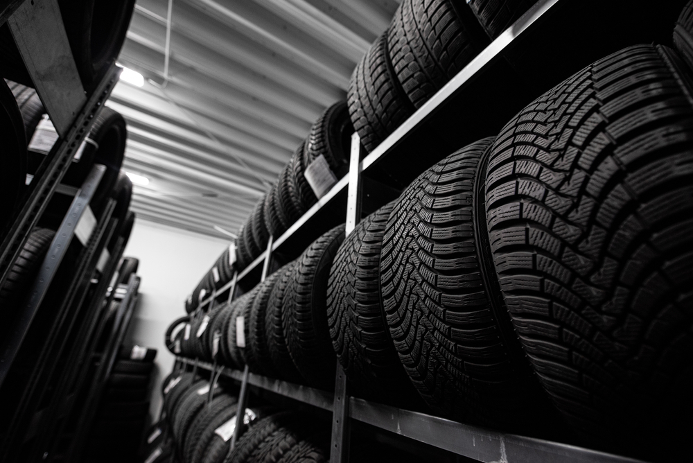 Racks of new tyres in stock at Australia's Most Wanted Wheels and Tyres Bathurst in Kelso
